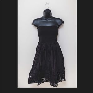 Topshop black strapless summer dress